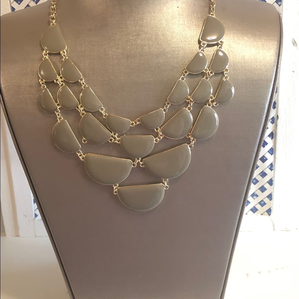 Taupe Colored Statement Necklace